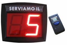  eliminacode monosportello monoservizio visore due cifre e telecomando con display